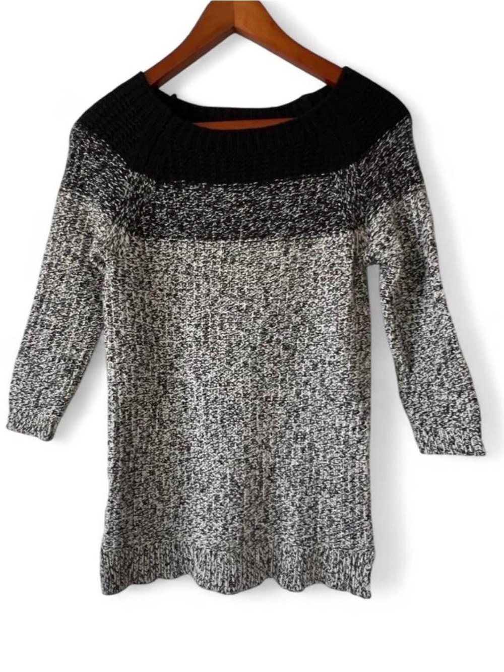 Ann Taylor Merino Wool Marled Boat Neck Sweater XS